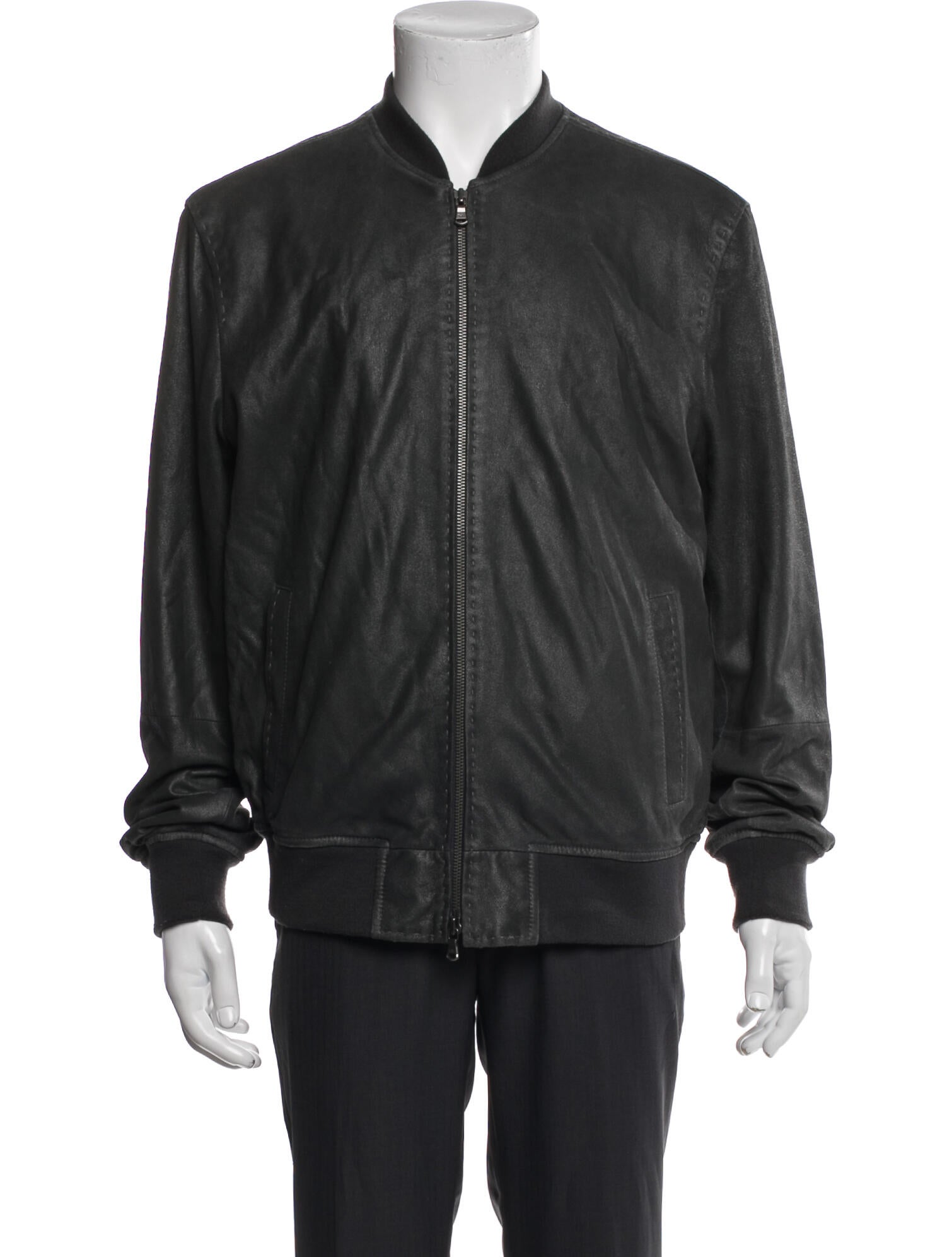 John Varvatos Suede Bomber Jacket