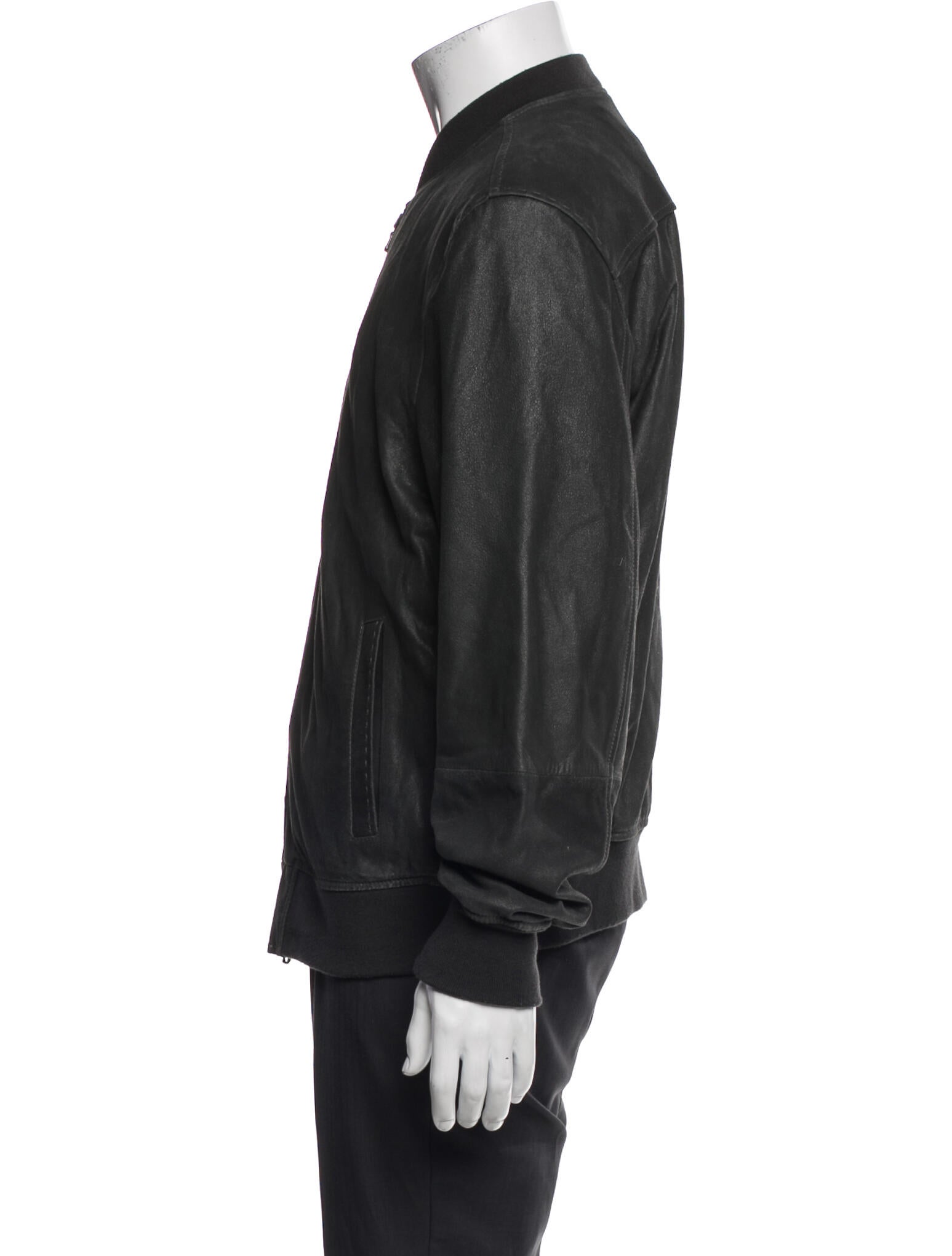 John Varvatos Suede Bomber Jacket