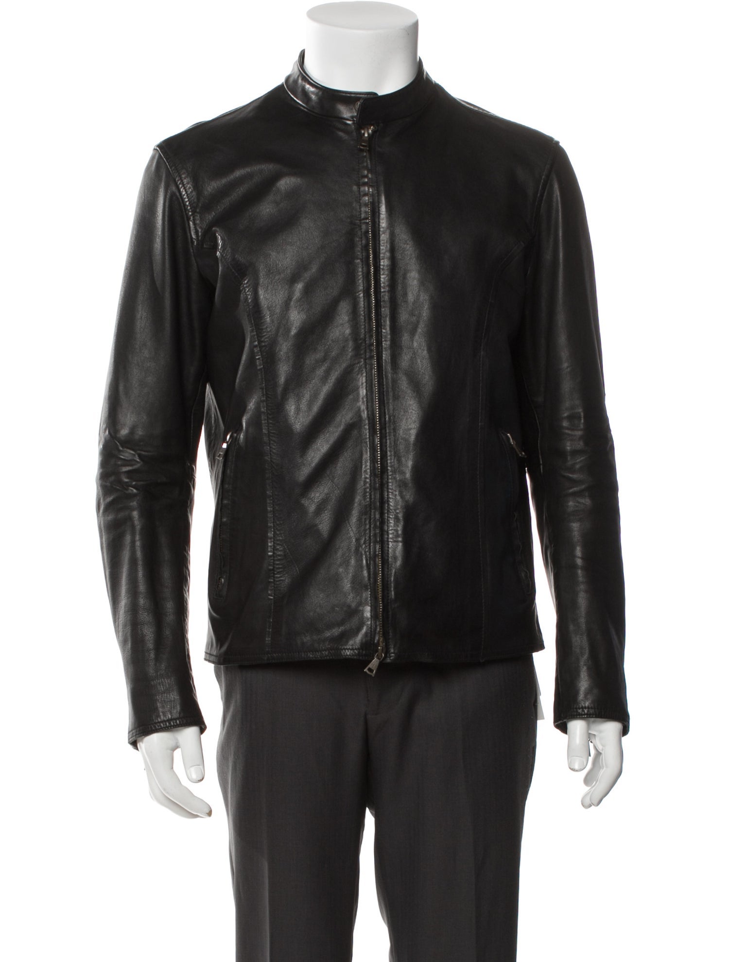 John Varvatos Leather Moto Jacket