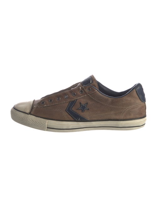 John Varvatos Leather Printed Sneakers