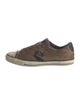 John Varvatos Leather Printed Sneakers