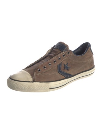 John Varvatos Leather Printed Sneakers