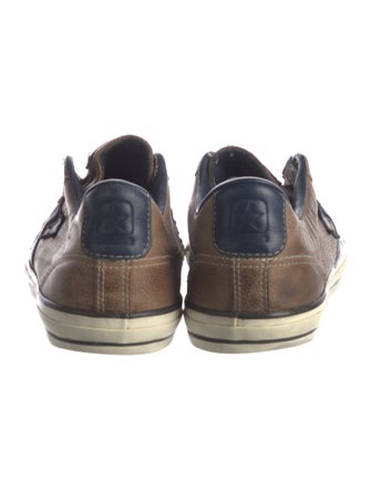 John Varvatos Leather Printed Sneakers