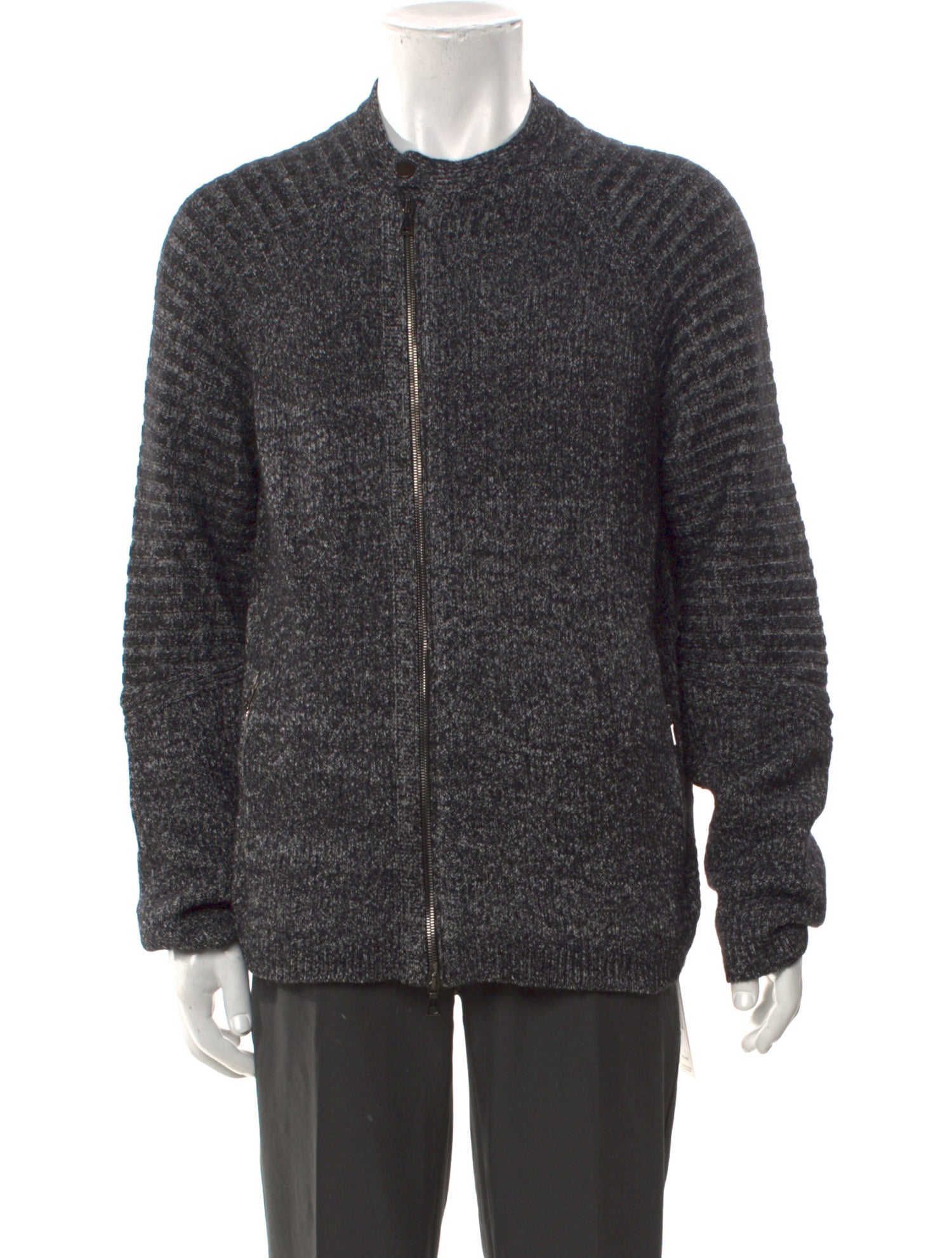 John Varvatos Crew Neck Long Sleeve Cardigan