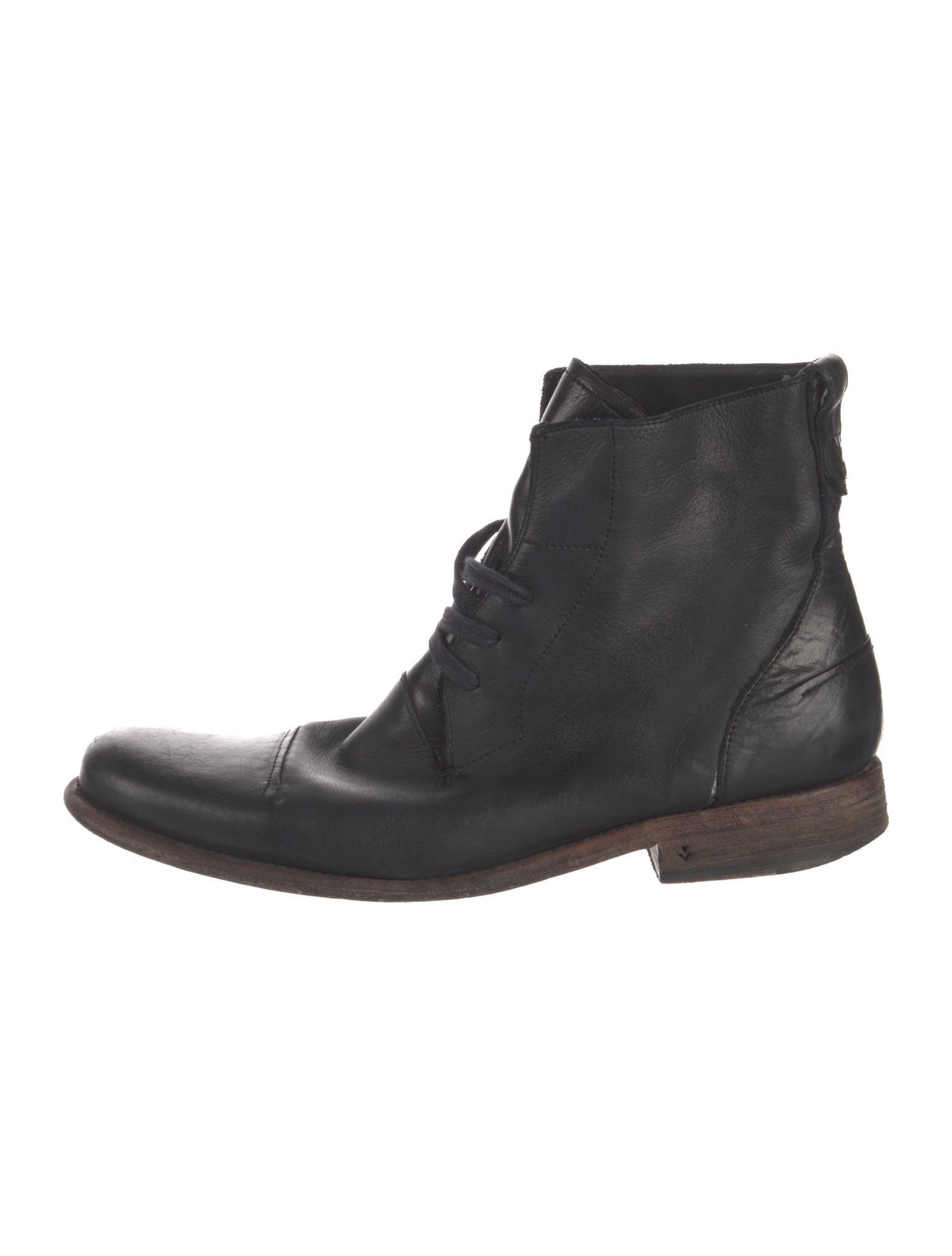 John Varvatos Leather Lace-Up Boots