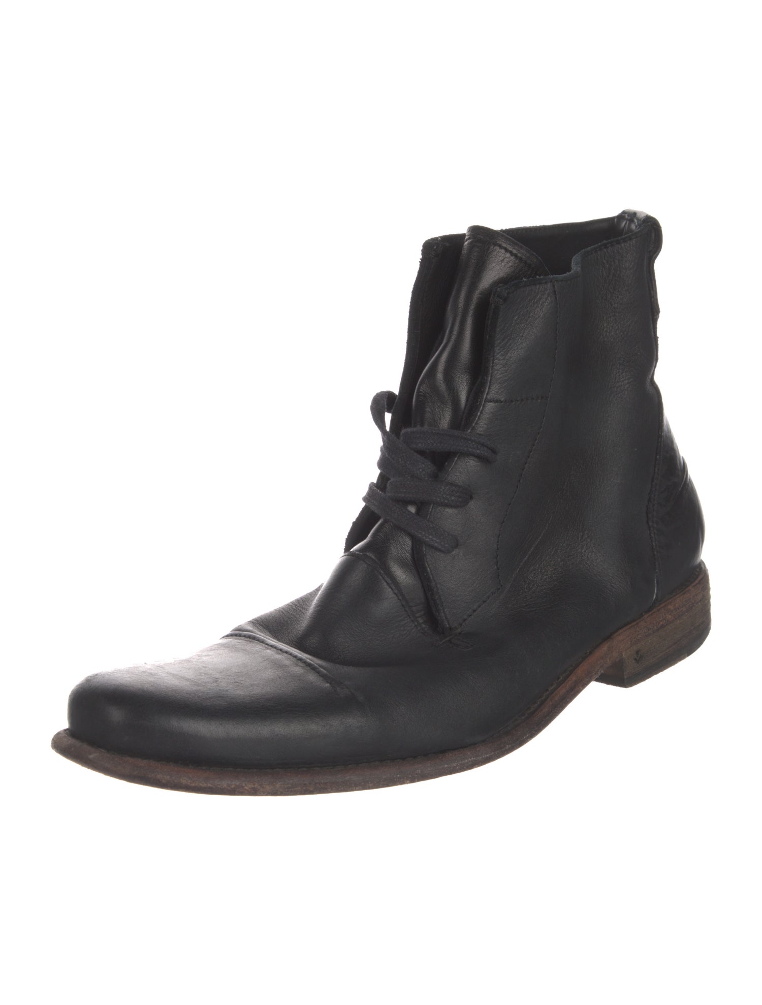 John Varvatos Leather Lace-Up Boots