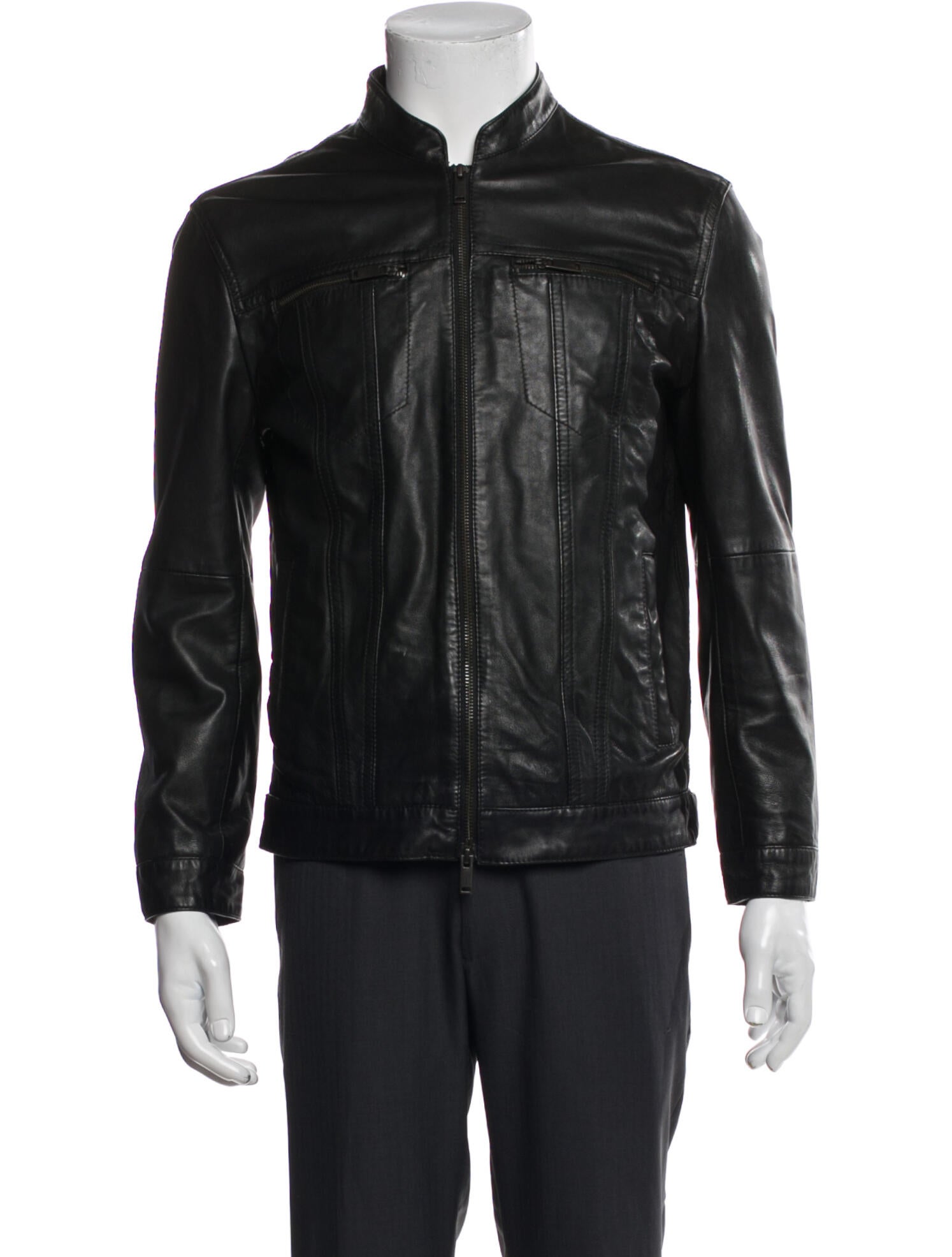 John Varvatos Leather Moto Jacket