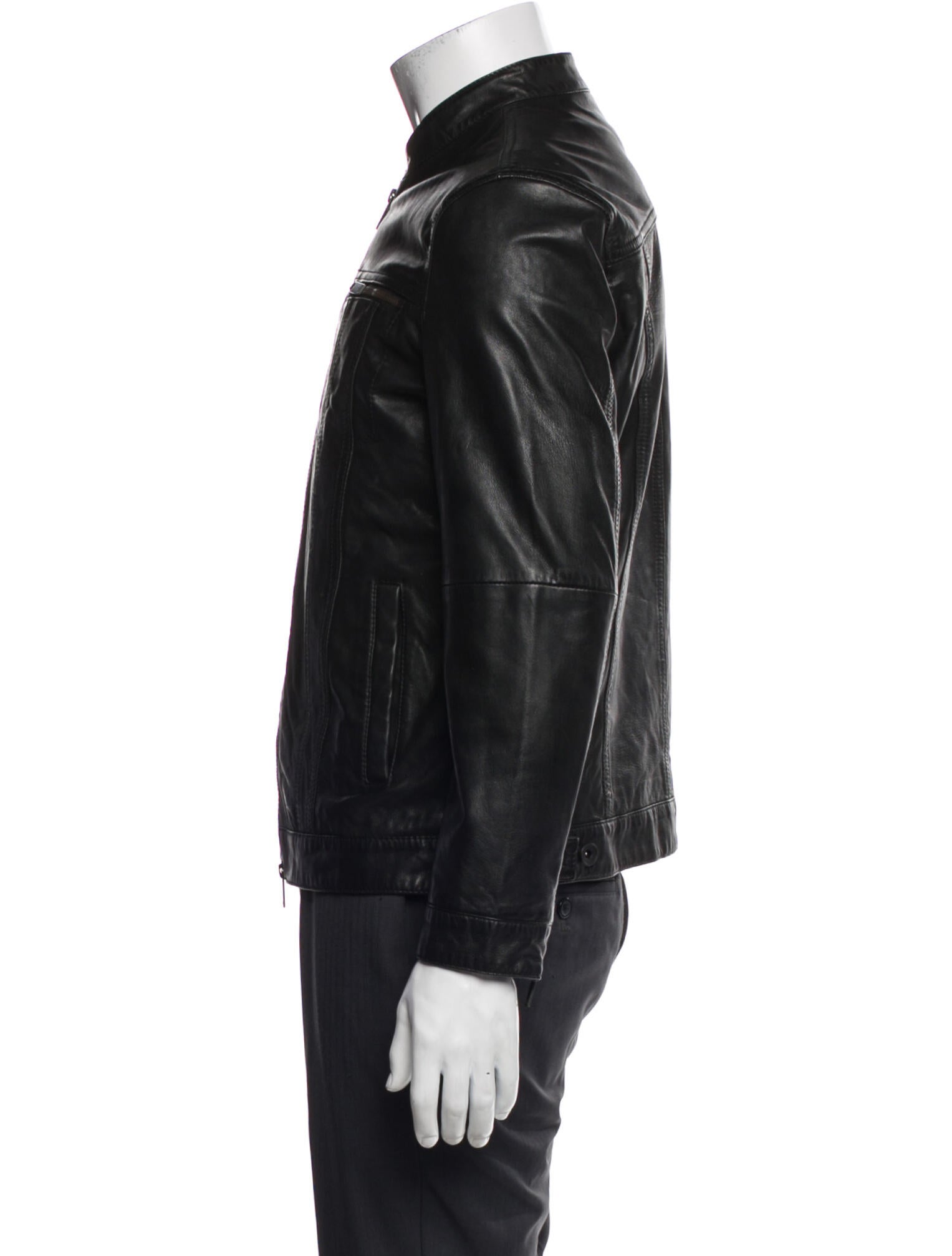 John Varvatos Leather Moto Jacket