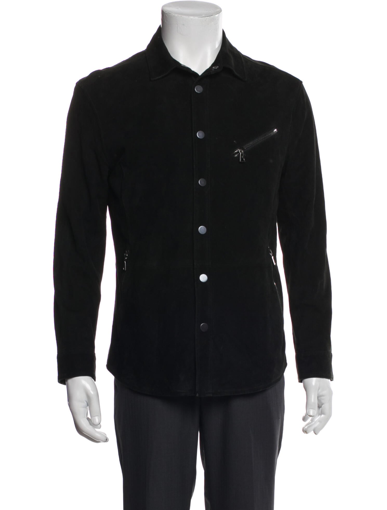 John Varvatos Suede Trucker Jacket