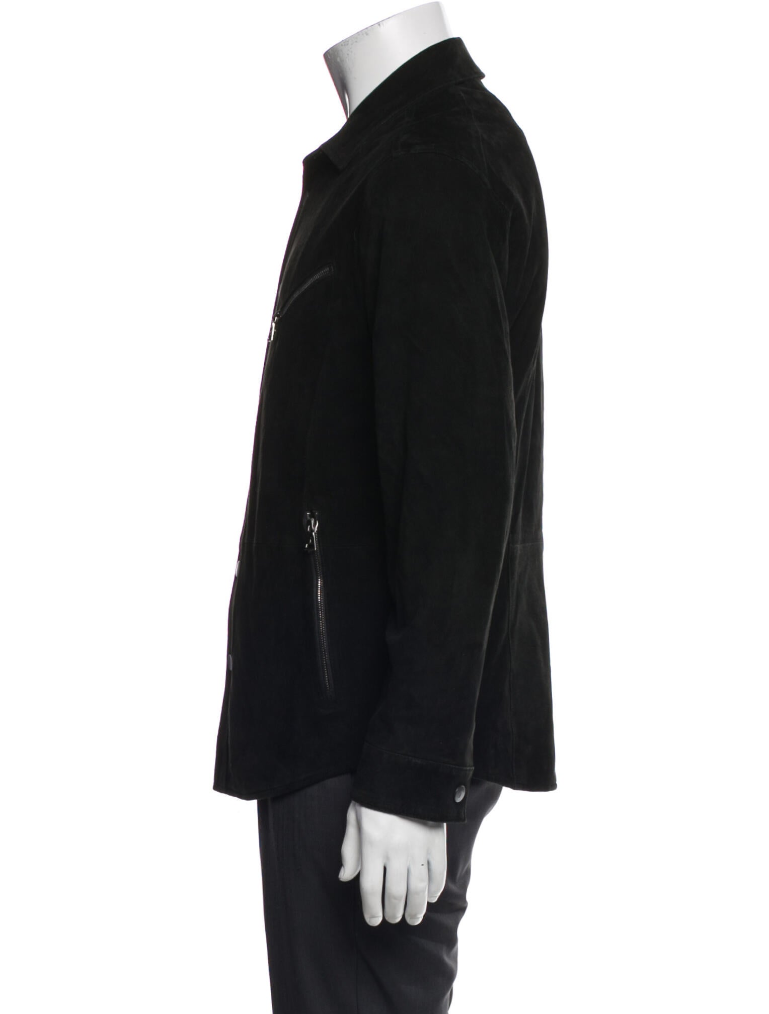 John Varvatos Suede Trucker Jacket