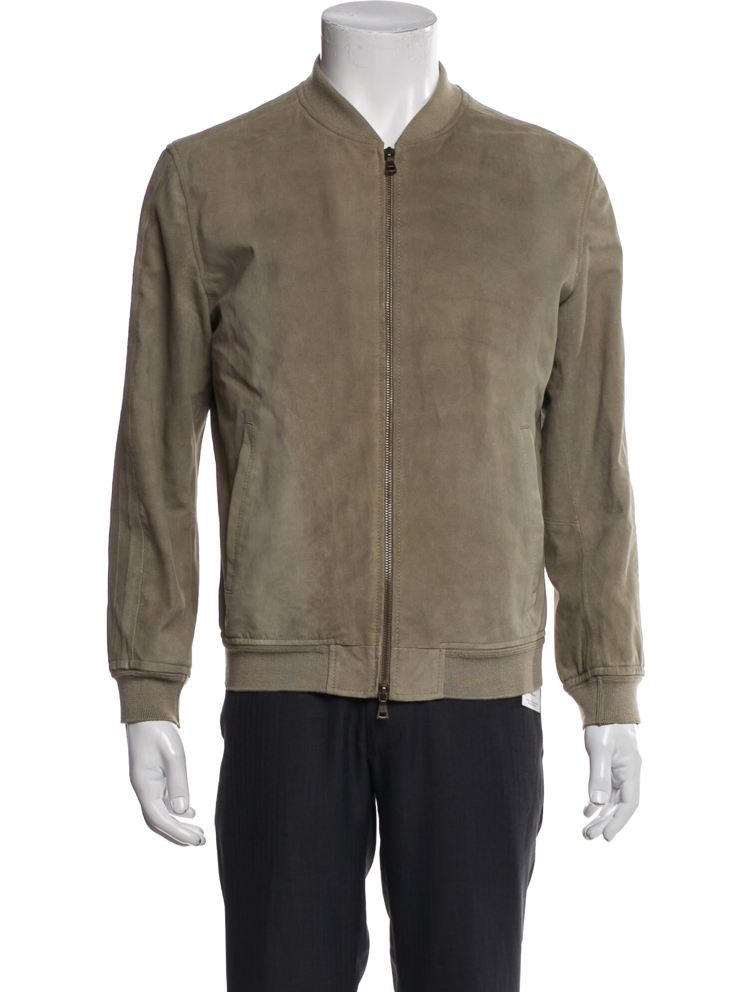 John Varvatos Leather Bomber Jacket