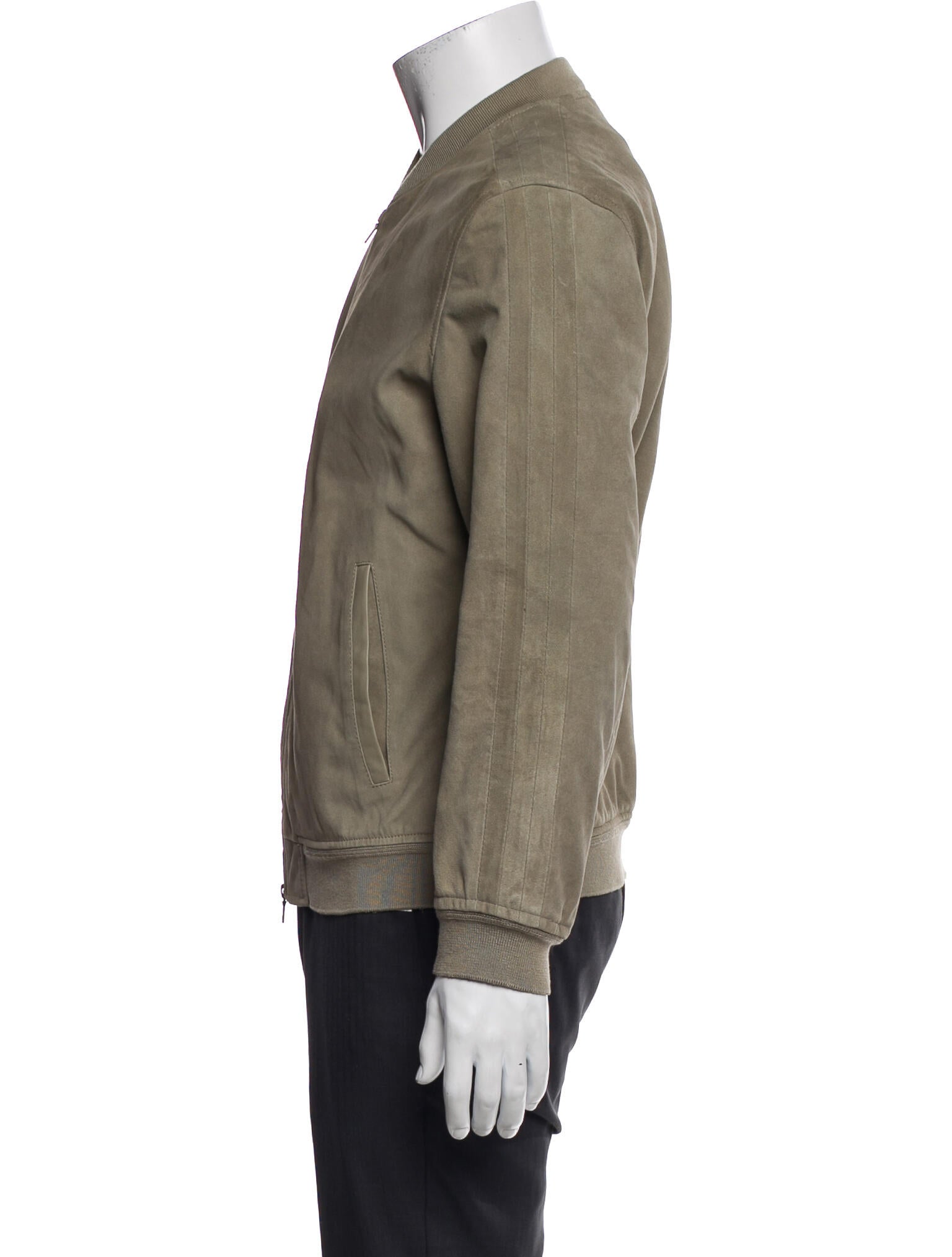 John Varvatos Leather Bomber Jacket