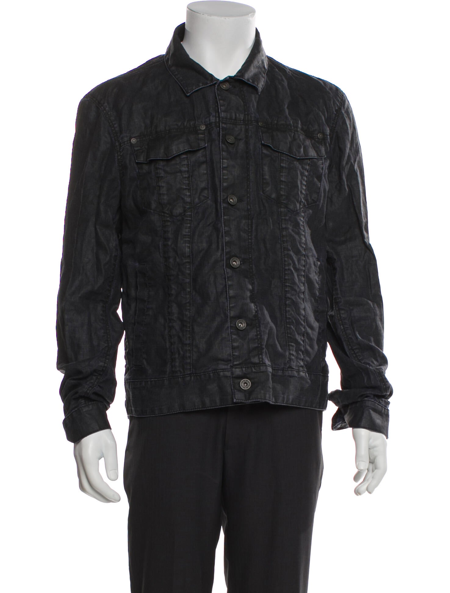 John Varvatos Linen Trucker Jacket