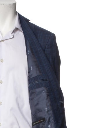 John Varvatos Wool Plaid Print Blazer w/ Tags