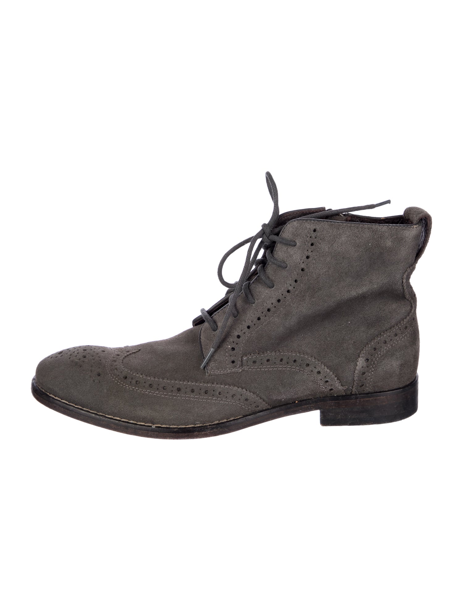 John Varvatos Suede Lace-Up Boots