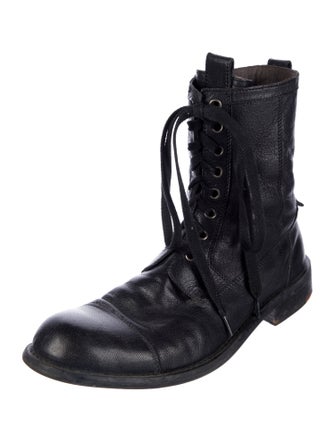 John Varvatos Leather Lace-Up Boots