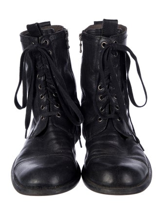 John Varvatos Leather Lace-Up Boots