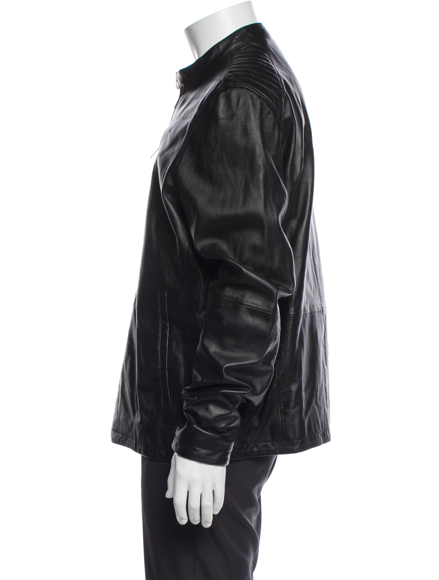 John Varvatos Lamb Leather Moto Jacket w/ Tags