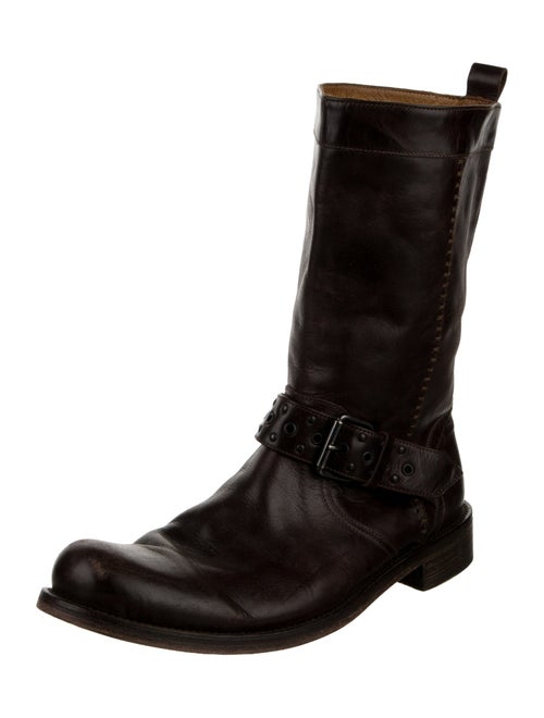 John Varvatos Leather Studded Accents Boots