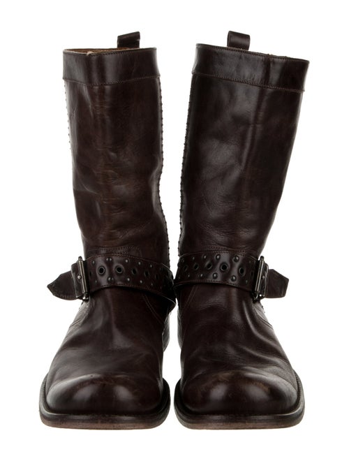 John Varvatos Leather Studded Accents Boots
