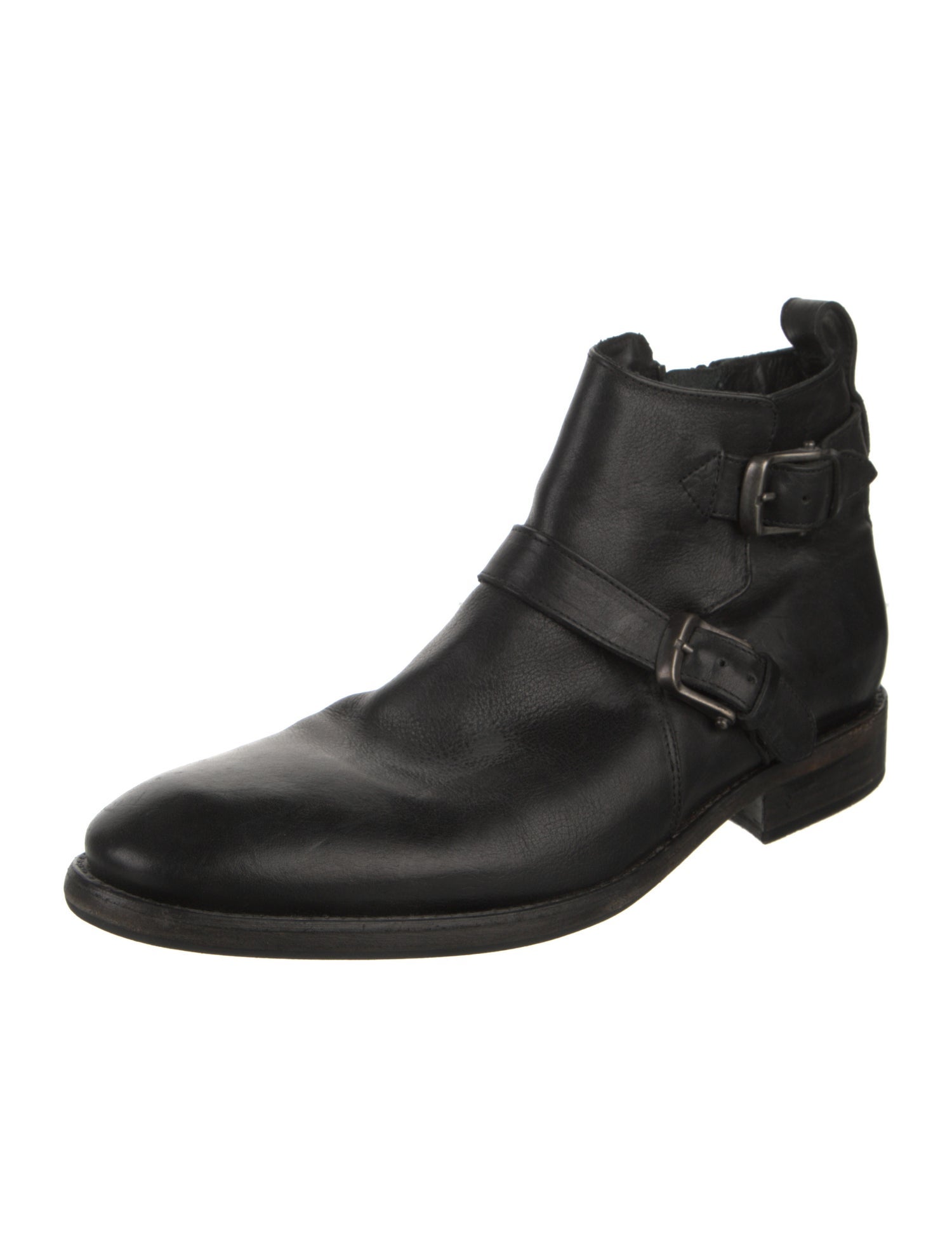John Varvatos Leather Moto Boots