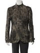 John Varvatos Linen Plaid Print Utility Jacket