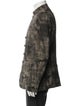 John Varvatos Linen Plaid Print Utility Jacket