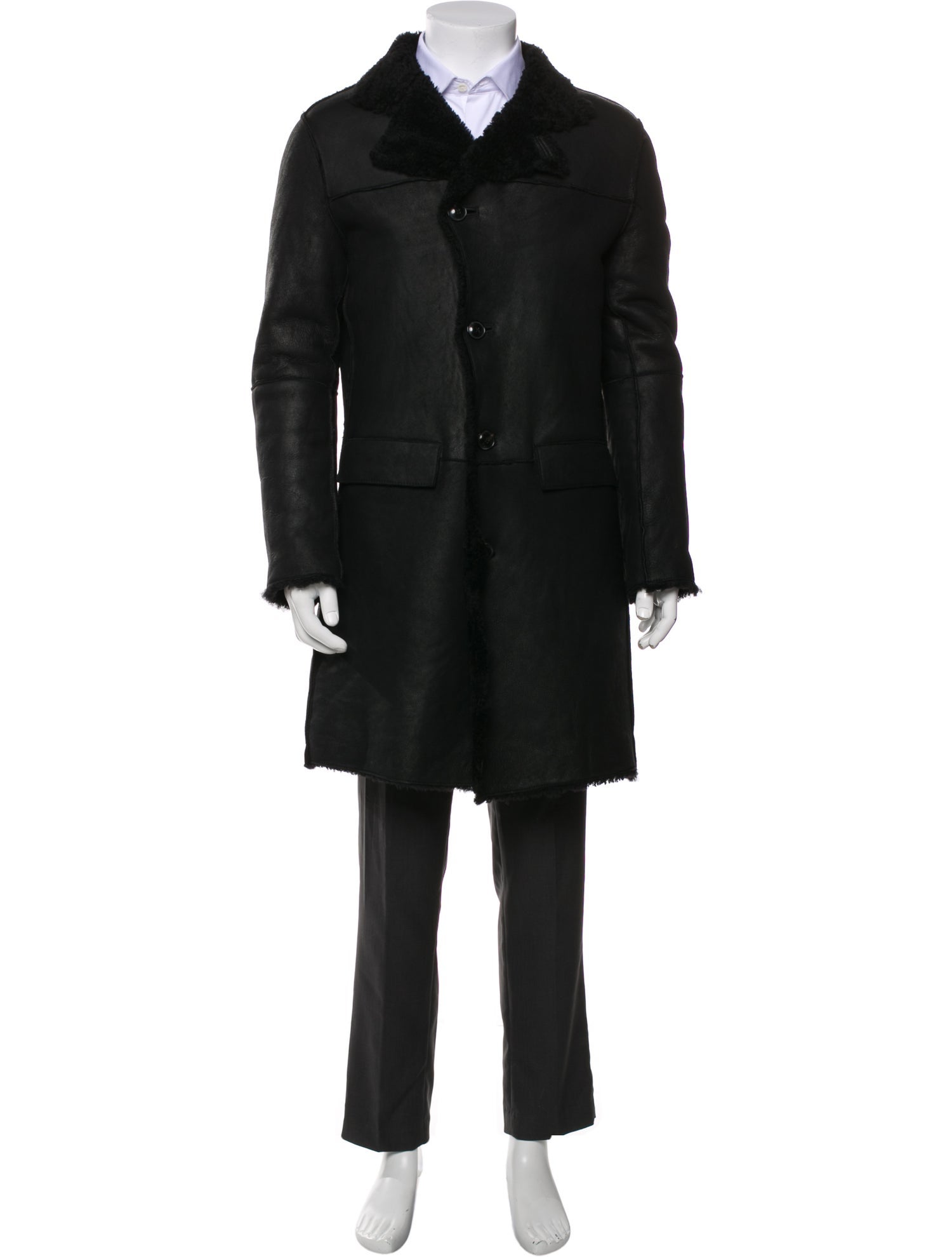 John Varvatos Shearling Trench Coat w/ Tags