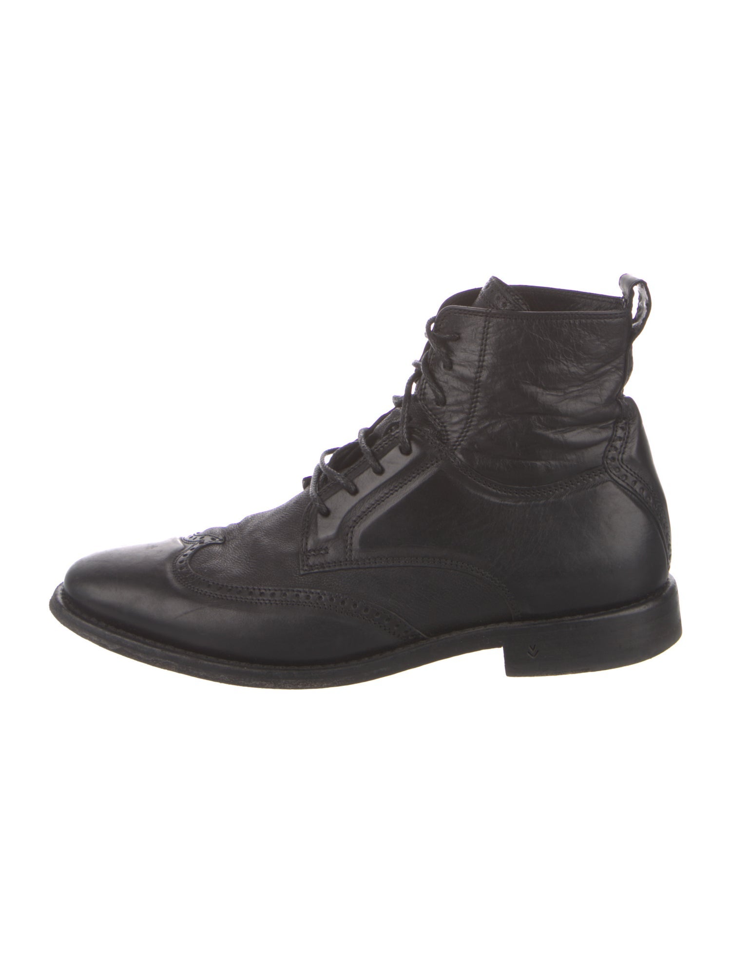John Varvatos Leather Lace-Up Boots