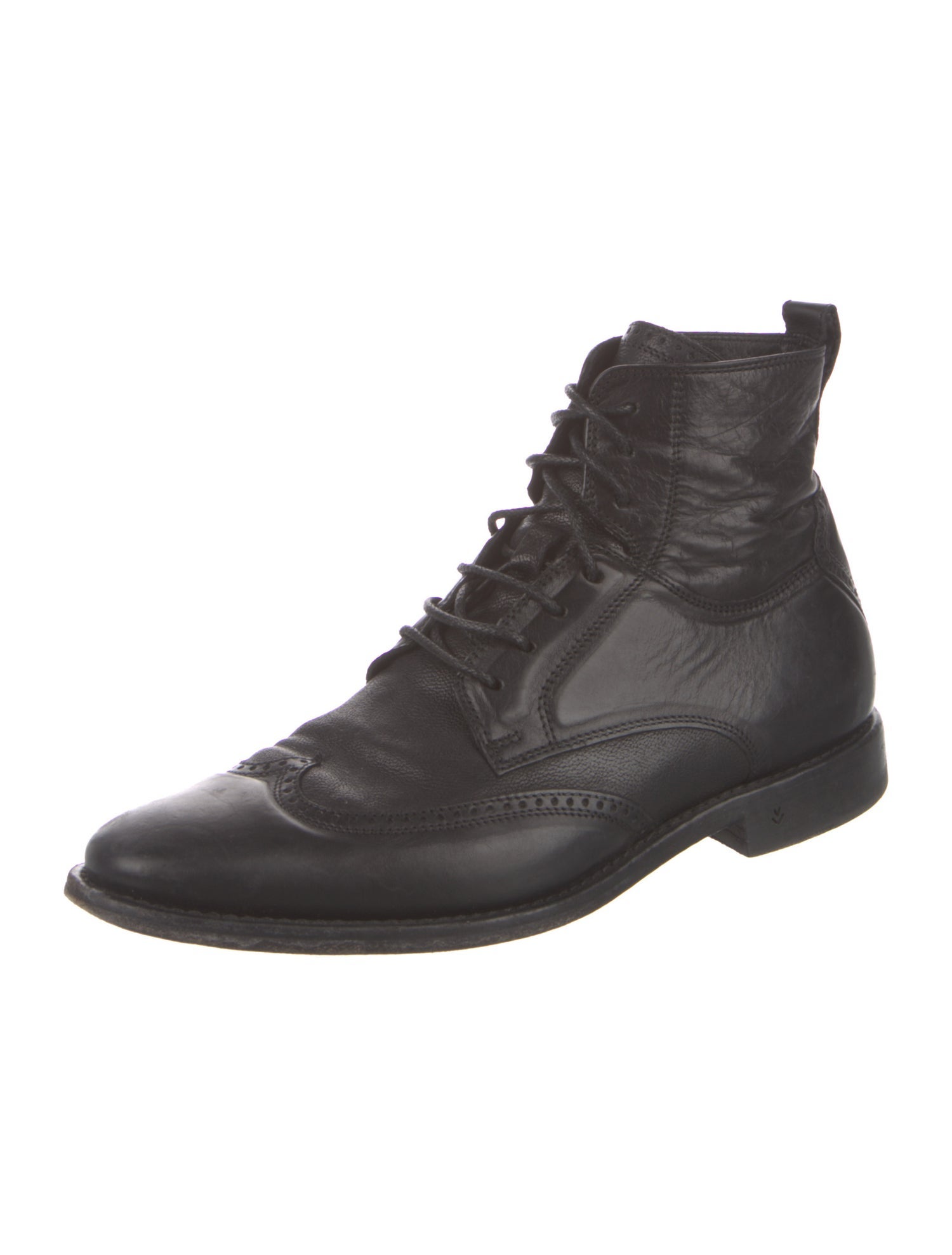 John Varvatos Leather Lace-Up Boots