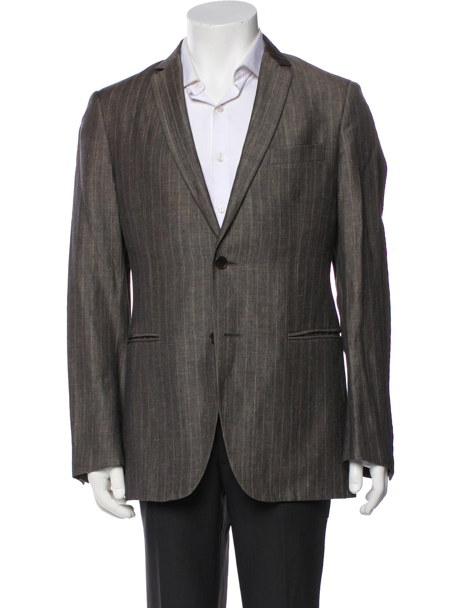 John Varvatos Virgin Wool Striped Blazer