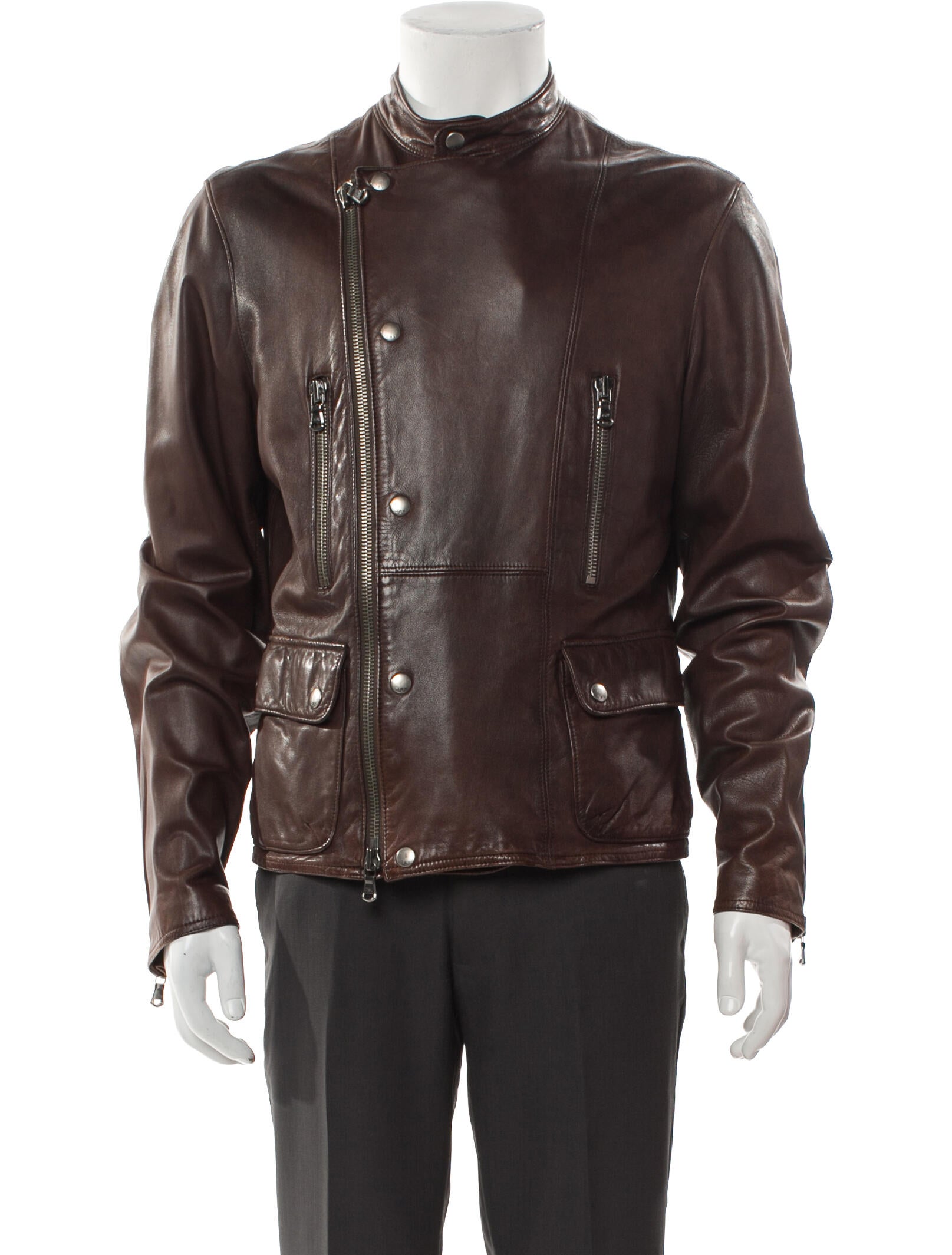John Varvatos Leather Moto Jacket