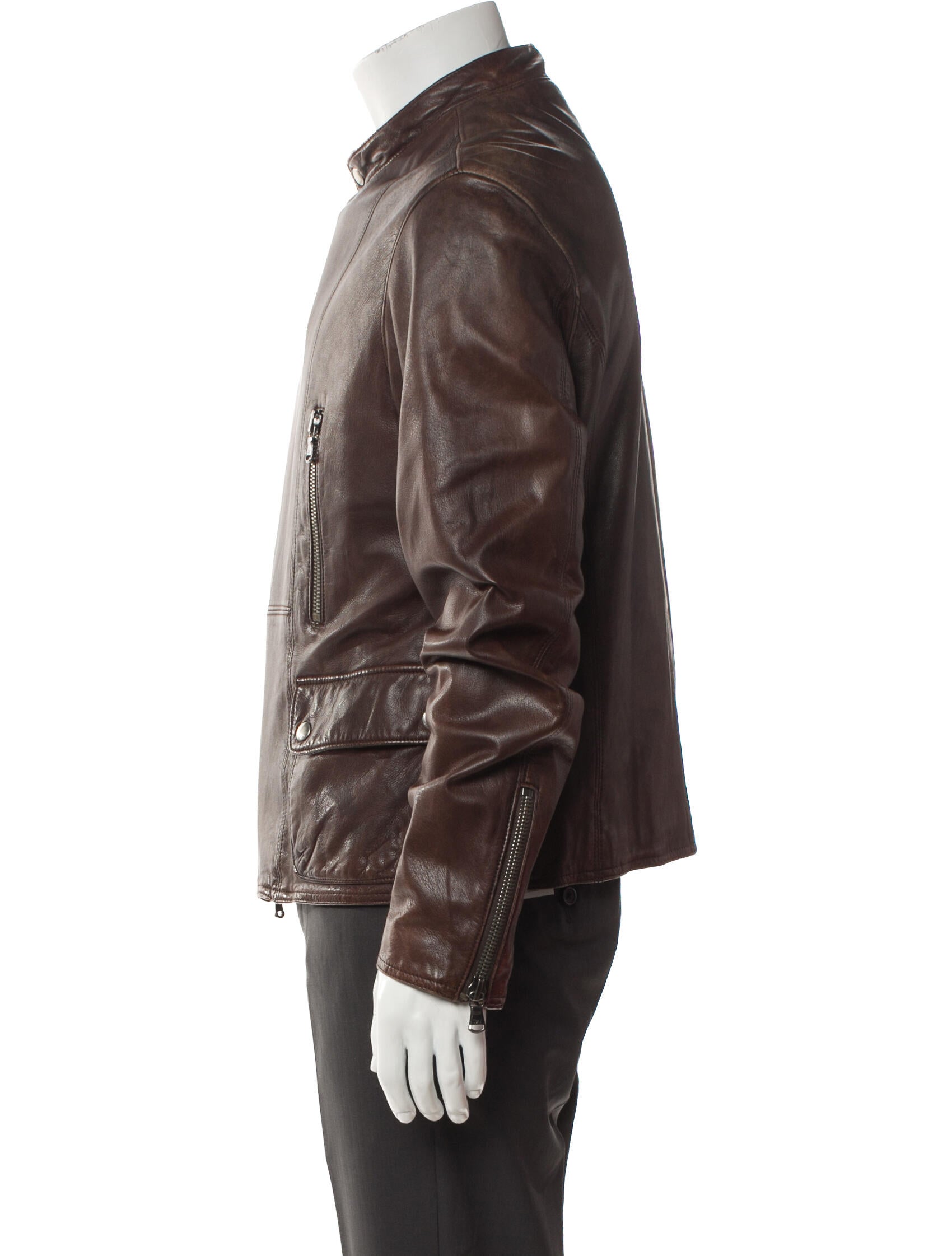 John Varvatos Leather Moto Jacket