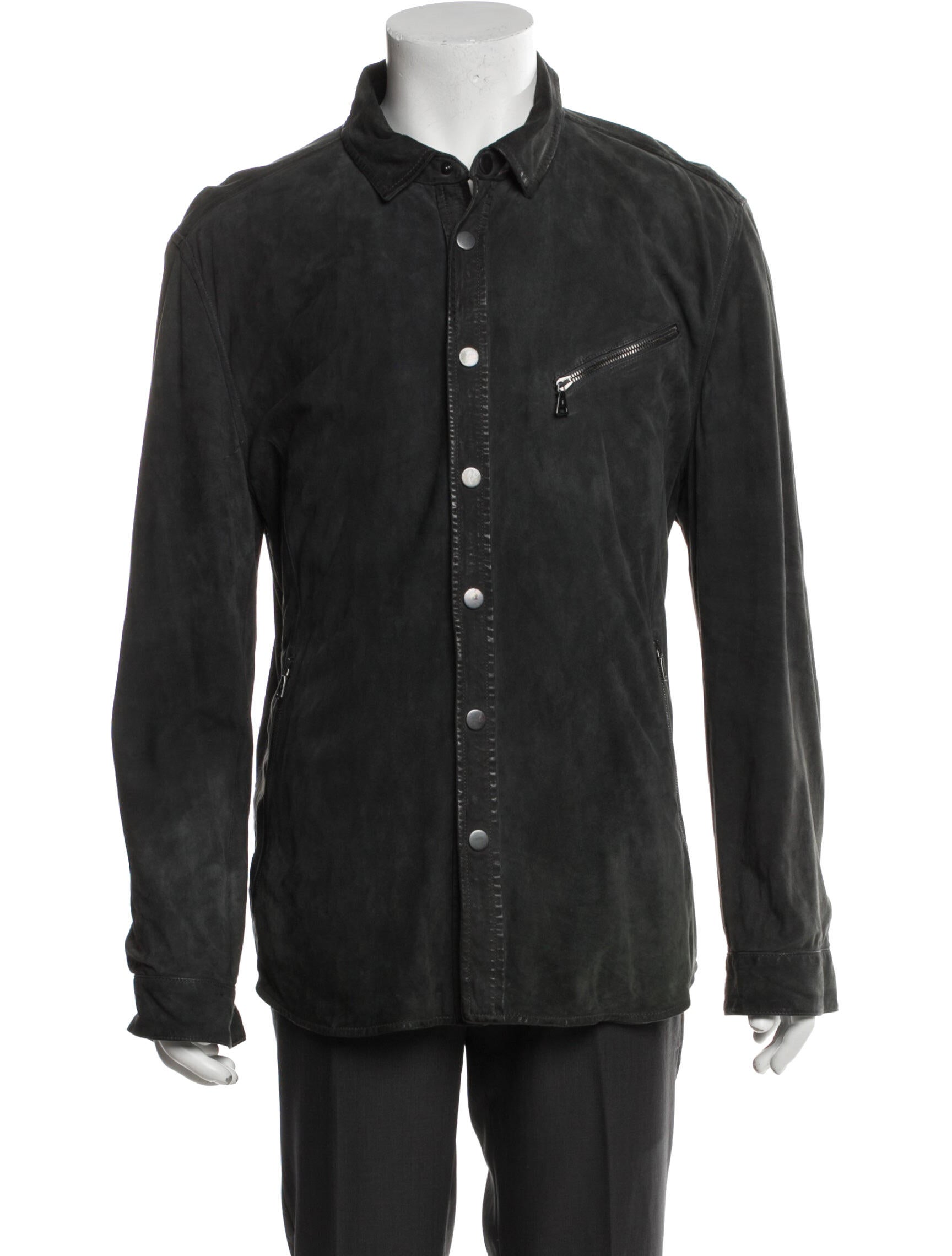 John Varvatos Suede Denim Jacket