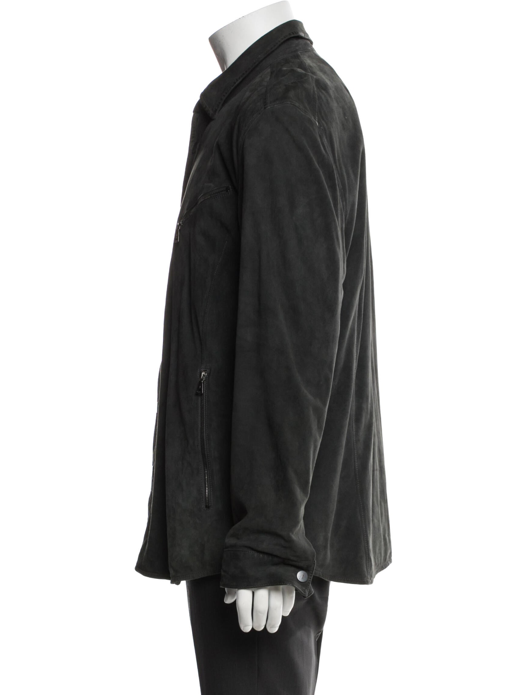 John Varvatos Suede Denim Jacket