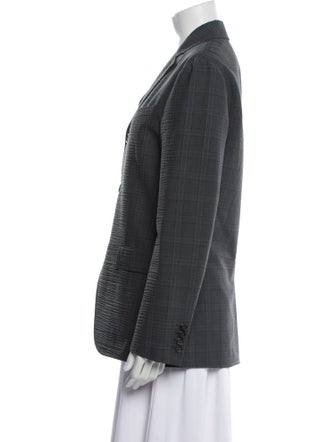 John Varvatos Wool Plaid Print Blazer