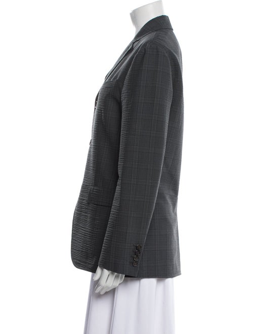 John Varvatos Wool Plaid Print Blazer