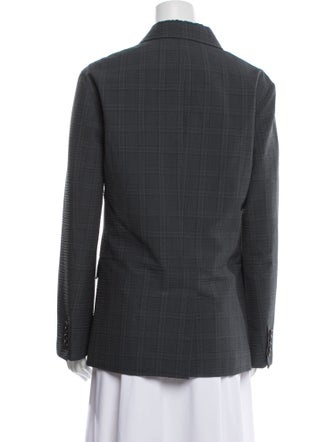John Varvatos Wool Plaid Print Blazer