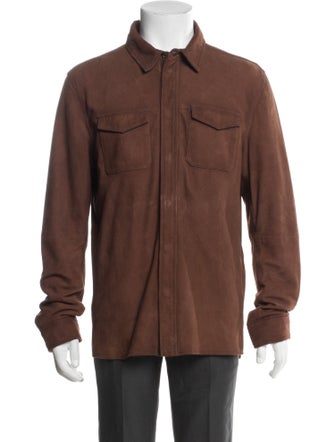 John Varvatos Suede Utility Jacket