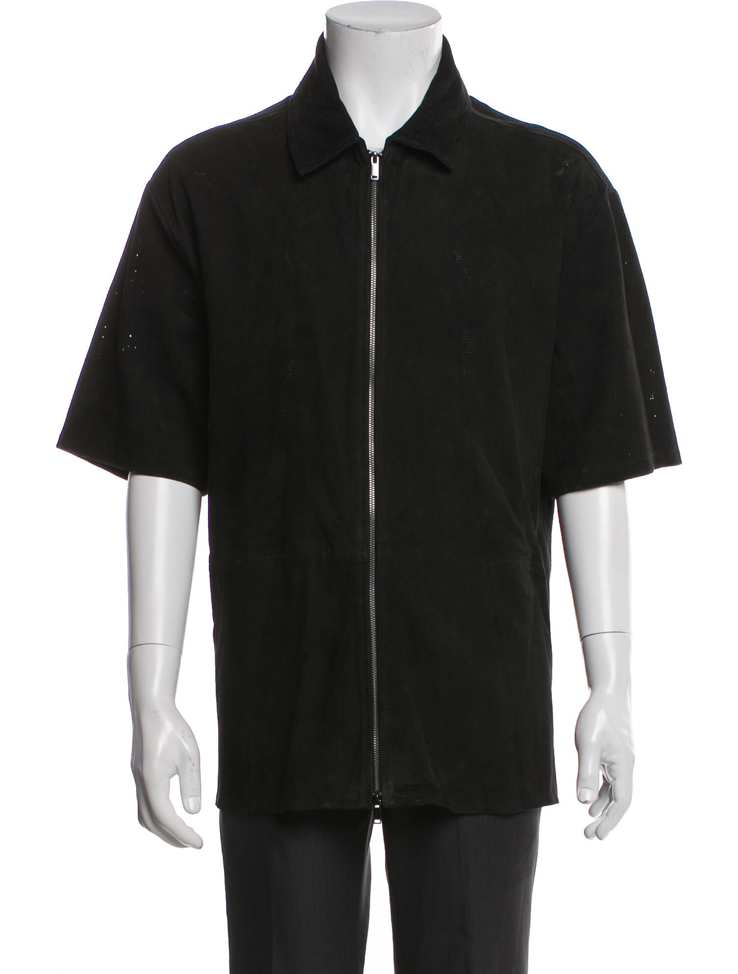 John Varvatos Goat Leather Overcoat