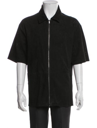 John Varvatos Goat Leather Overcoat