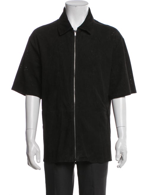 John Varvatos Goat Leather Overcoat