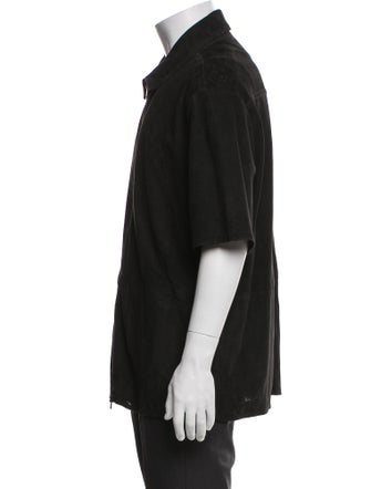 John Varvatos Goat Leather Overcoat