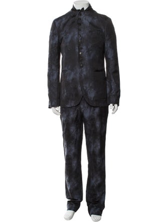 John Varvatos Printed Three-Piece Suit