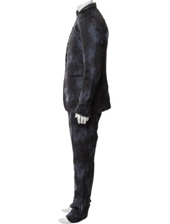 John Varvatos Printed Three-Piece Suit