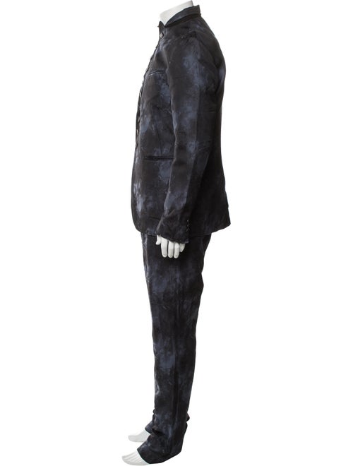 John Varvatos Printed Three-Piece Suit