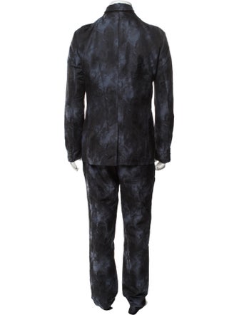 John Varvatos Printed Three-Piece Suit