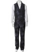 John Varvatos Printed Three-Piece Suit