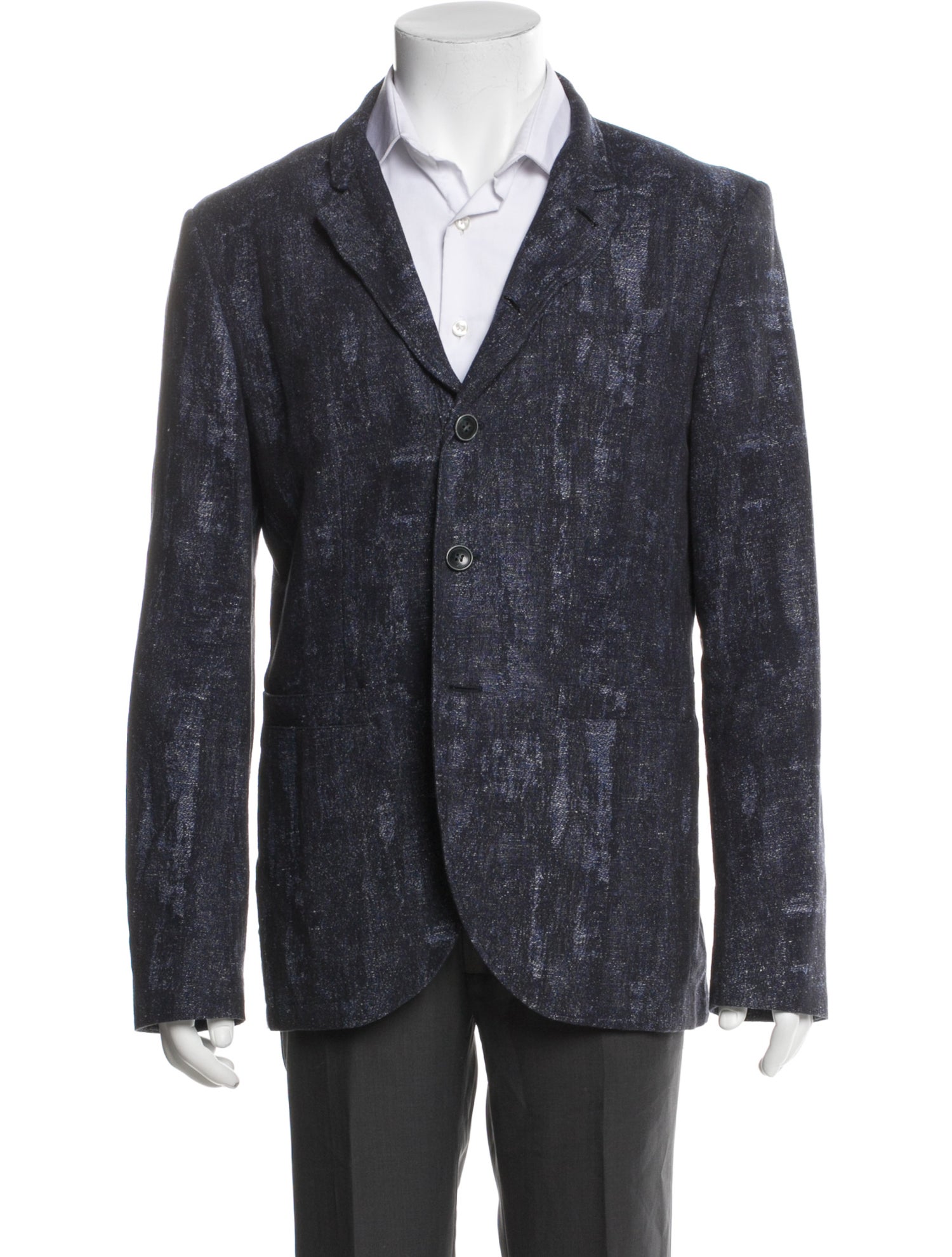 John Varvatos Plaid Print Blazer