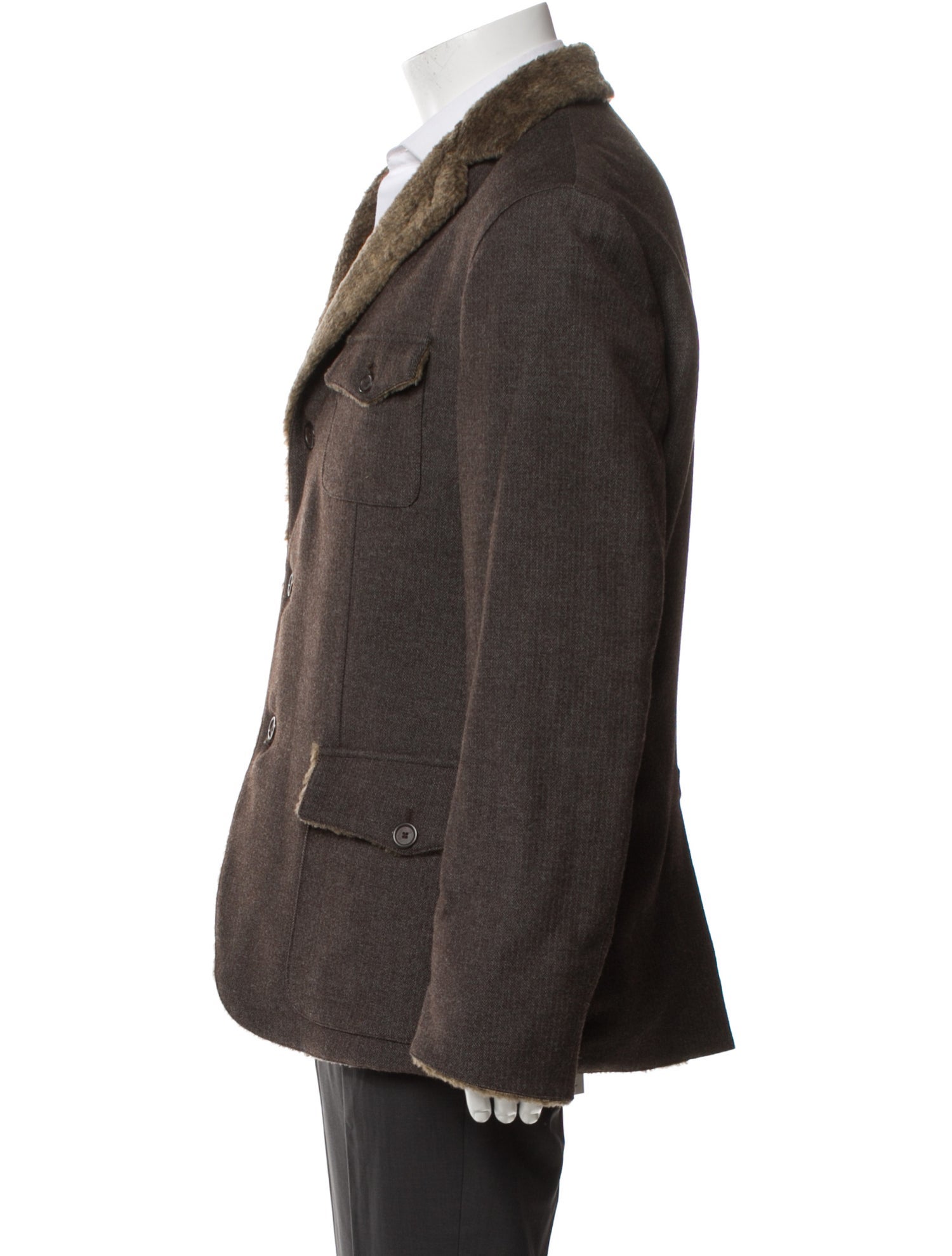 John Varvatos Virgin Wool Peacoat